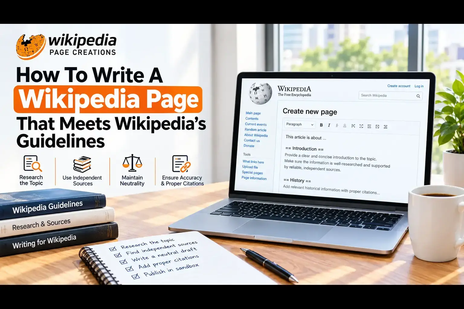 how to write a wikipedia page